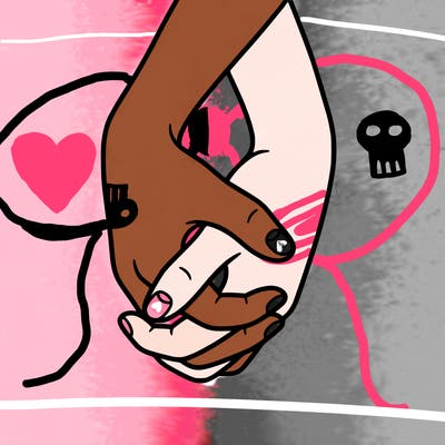 hands in shape of heart