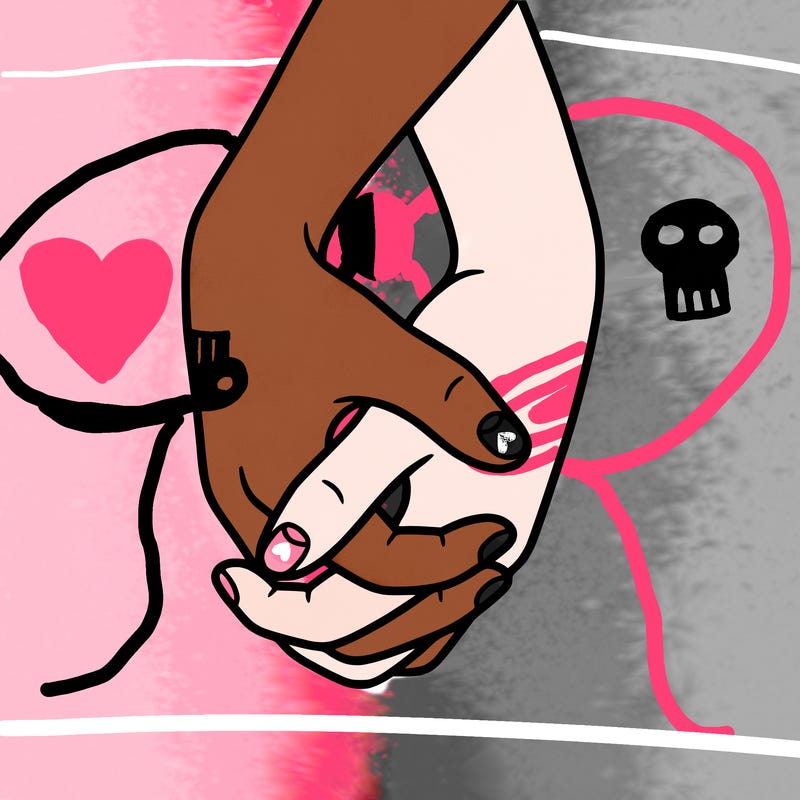 hands in shape of heart