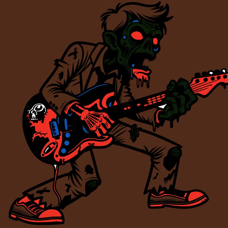 zombie blues guitar player