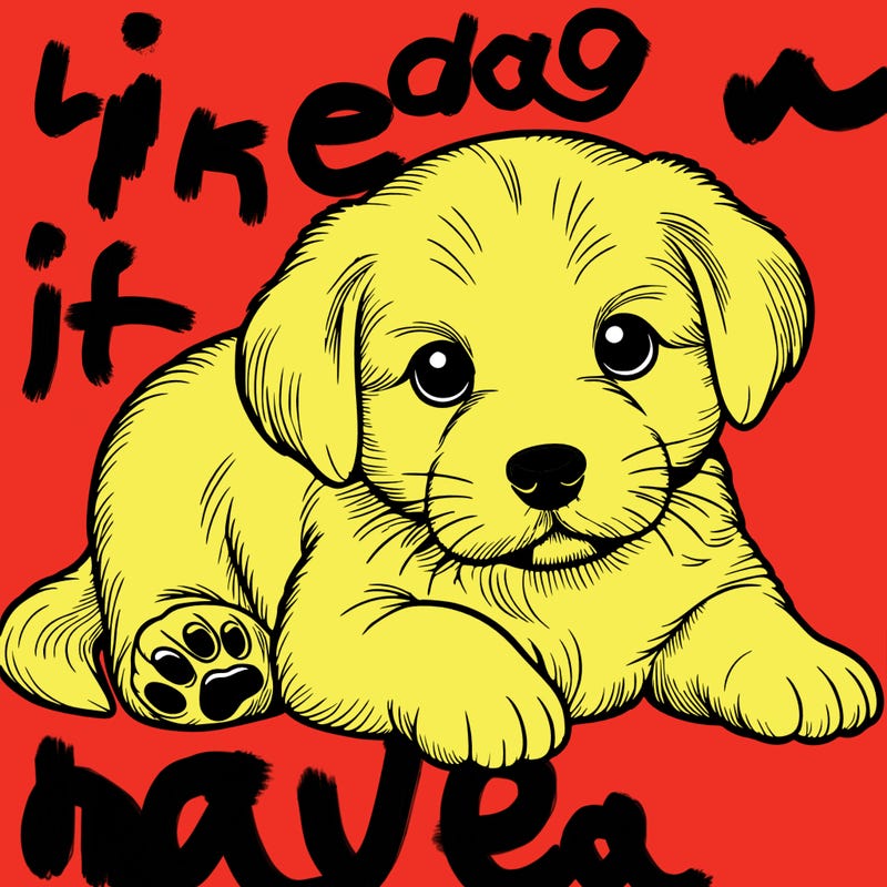 a cute realistic puppy