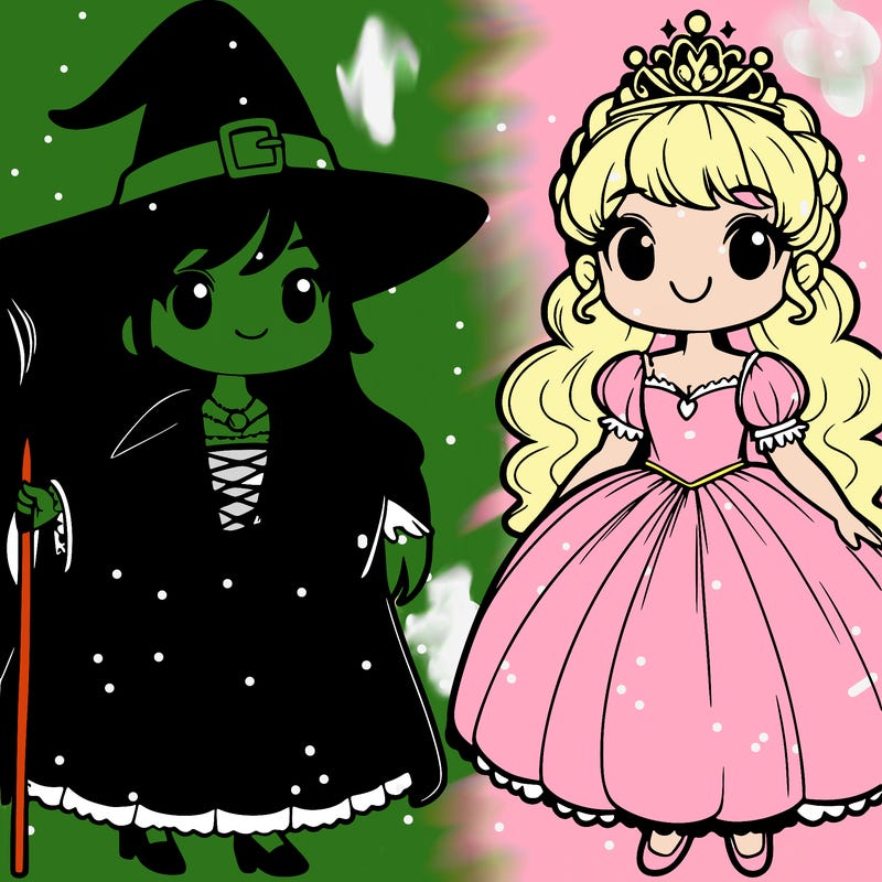 witch and princess