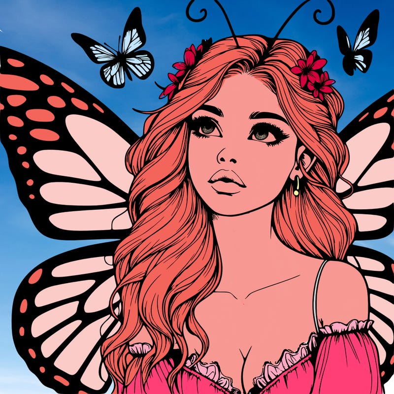 butterfly fairy realistic girl