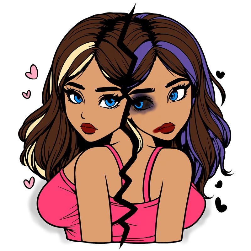 realistic girl split