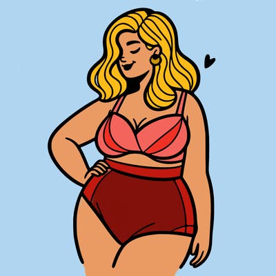 plus size woman bathing suit