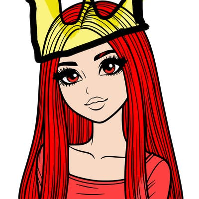 realistic girl with straight and long hair