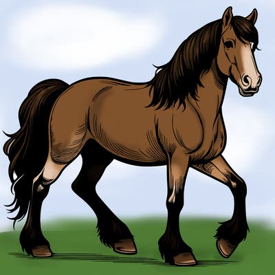 realistic horse