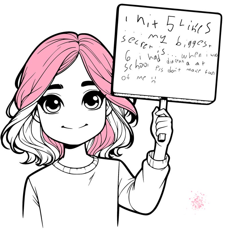 realistic girl holding up a sign