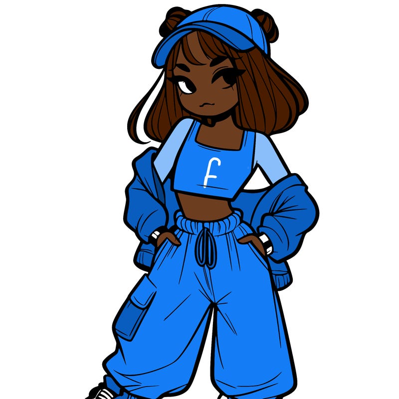 girl in crop top and baggy pants