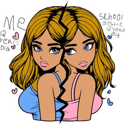 realistic girl split