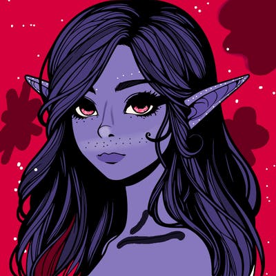 elf girl realistic dark fantasy