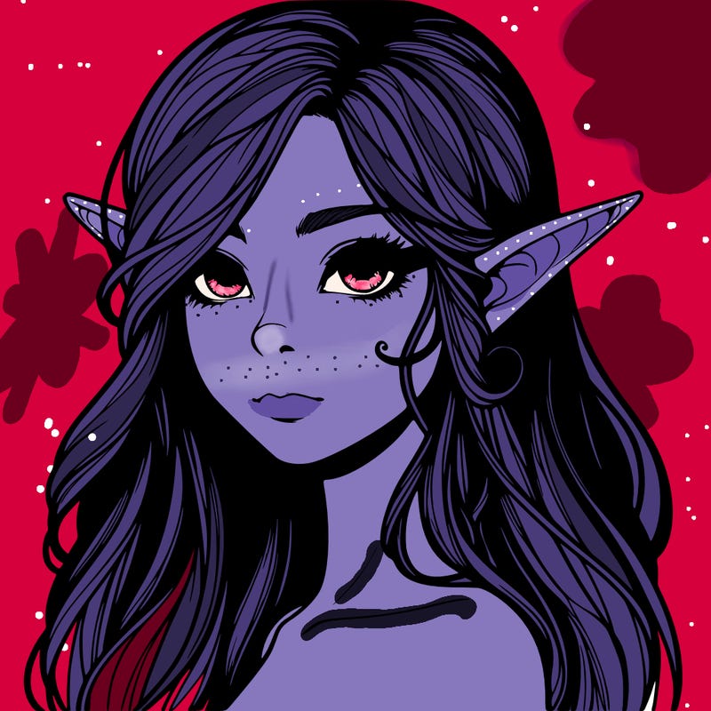 elf girl realistic dark fantasy