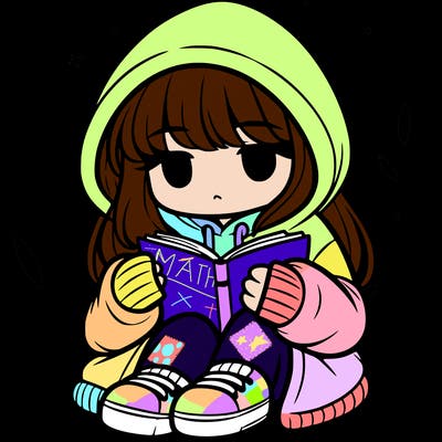 girl in oversized hoodie reading a book