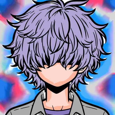 manga boy fluffy hair covering his eyes