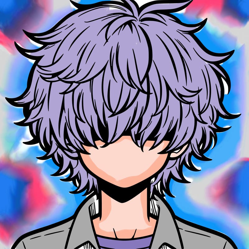 manga boy fluffy hair covering his eyes