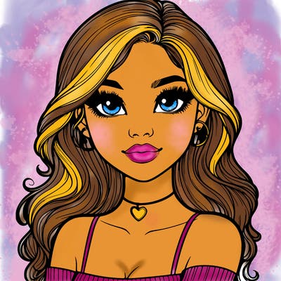 realistic pretty girl