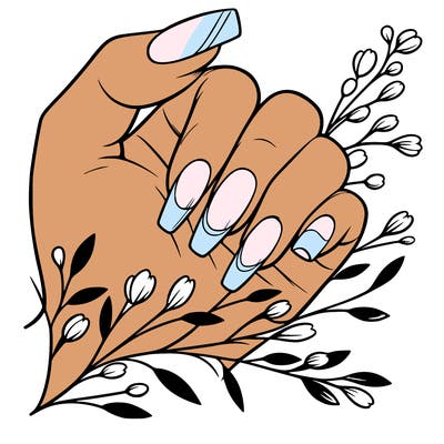 nails with french tip