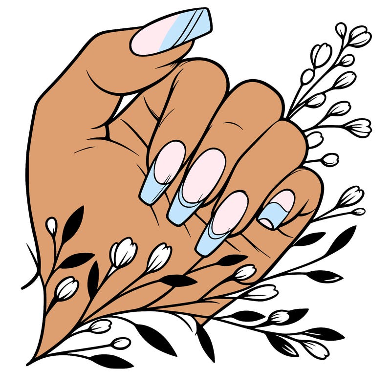 nails with french tip