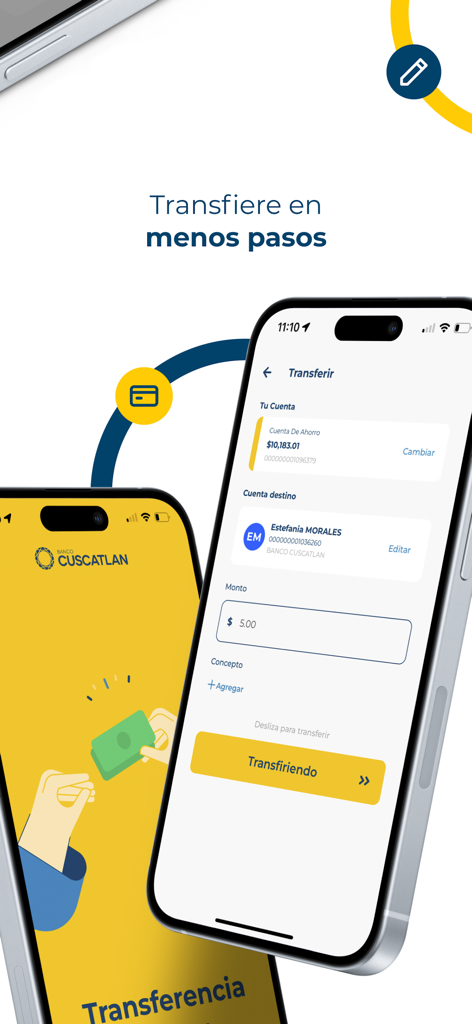 APP CUSCATLAN SV - APP CUSCATLAN SV mobile interface showing a money transfer process with easy steps