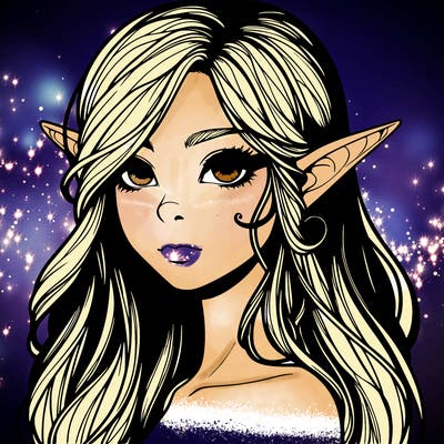 elf girl realistic dark fantasy