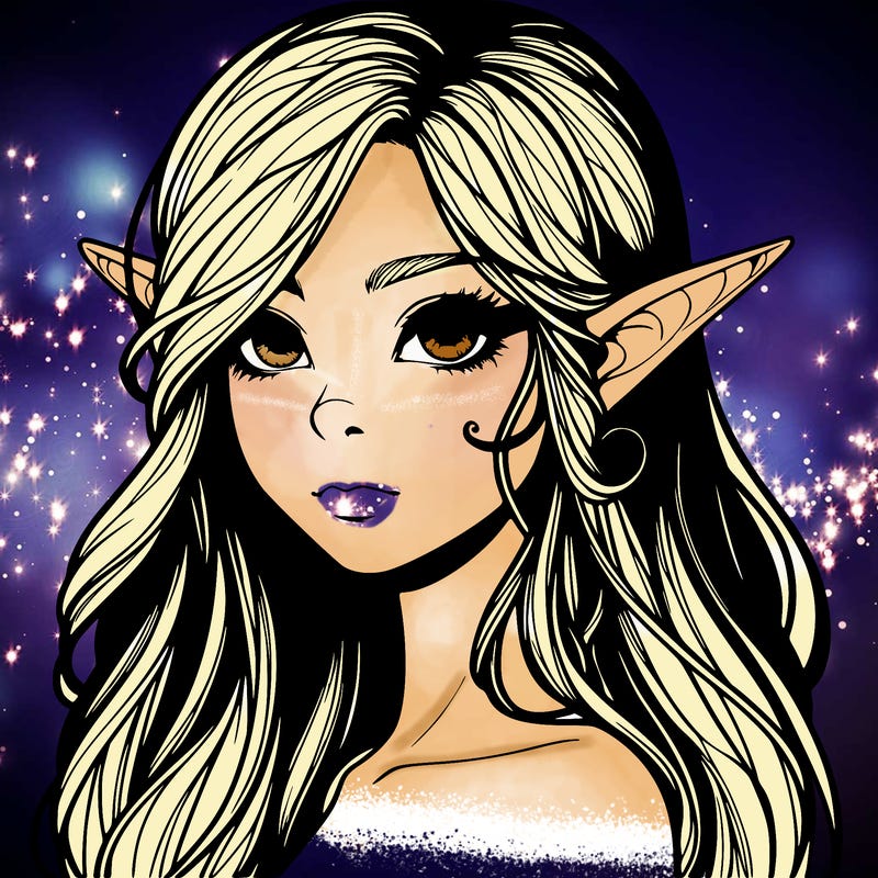 elf girl realistic dark fantasy