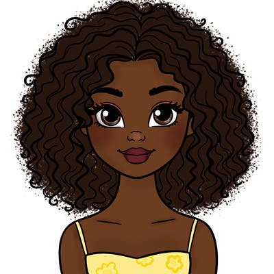 woman with curly hair