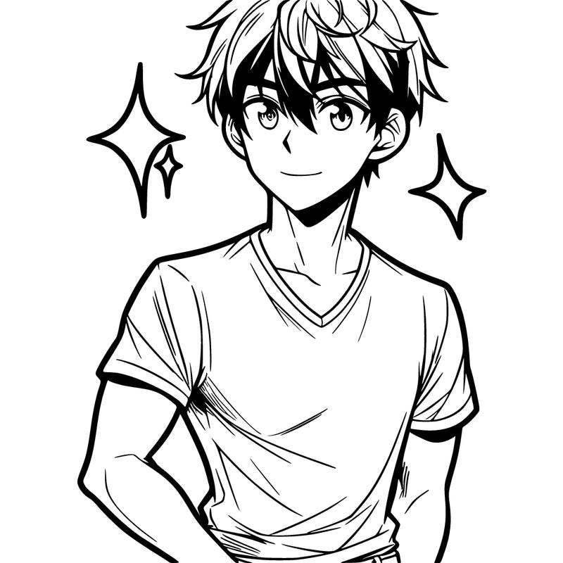 male manga character