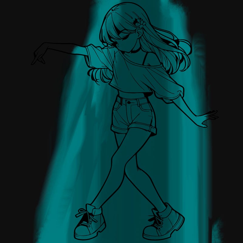 realistic girl danceing