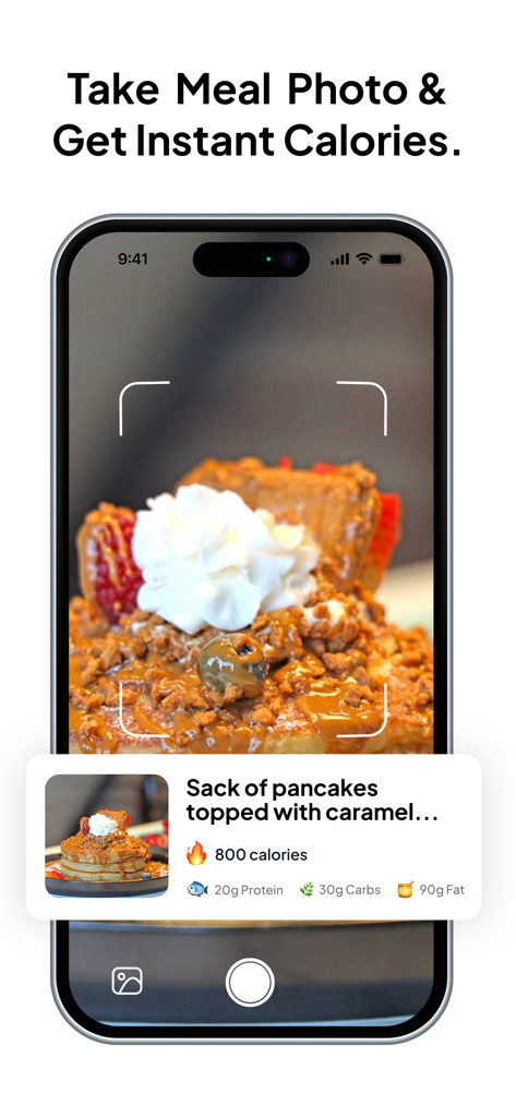 Cal AI App - Calorie Tracker - Cal AI calorie tracker app interface scanning a meal for instant nutritional data