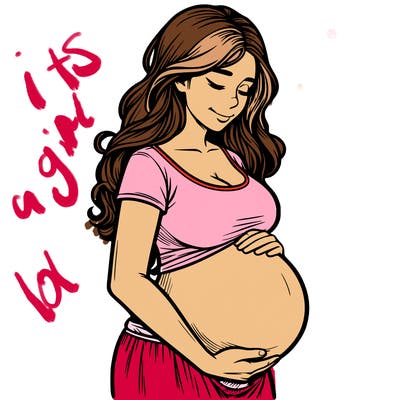 woman heavily pregnant realistic