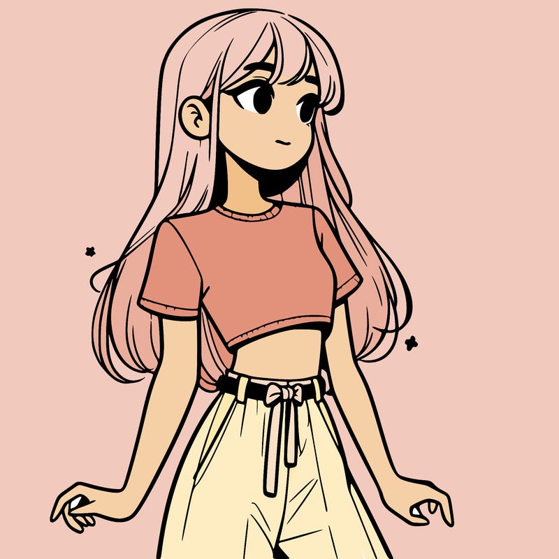 girl in a cute crop top