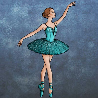 realistic ballerina