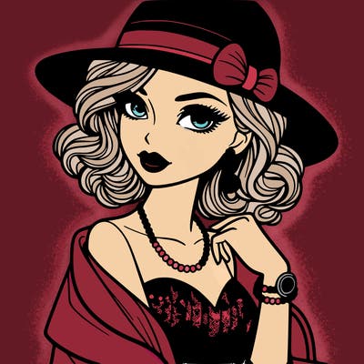 stylish evening girl