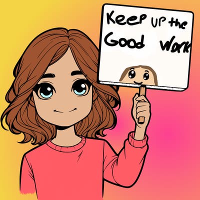 realistic girl holding up a sign