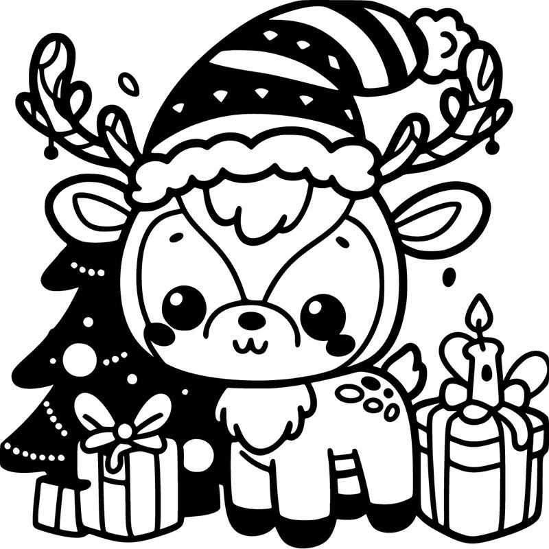 cute christmas reindeer
