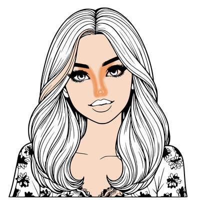 realistic beautiful girl