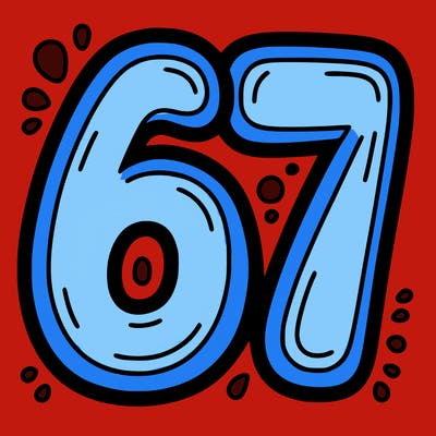 the number 67