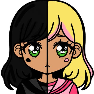 a split of a girl