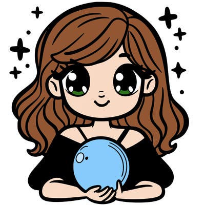 girl with a crystal ball