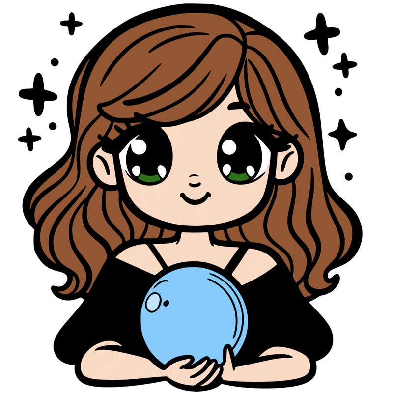 girl with a crystal ball