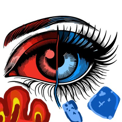 realistic eye split