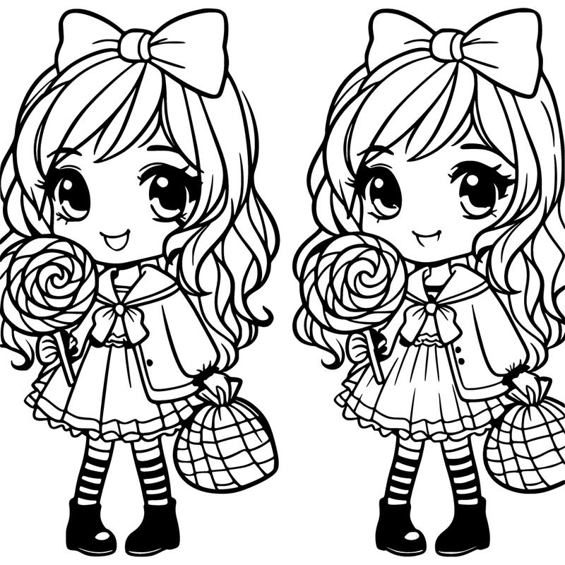 a girl with candy