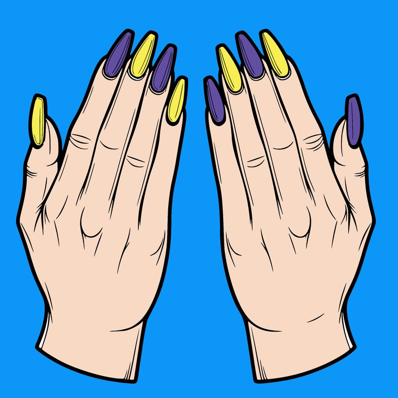 two hands with nice nails