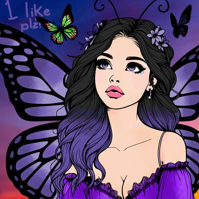 butterfly fairy realistic girl