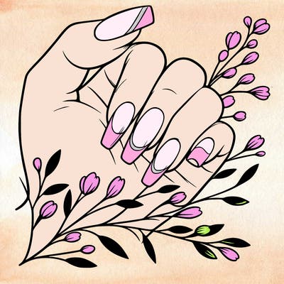 nails with french tip