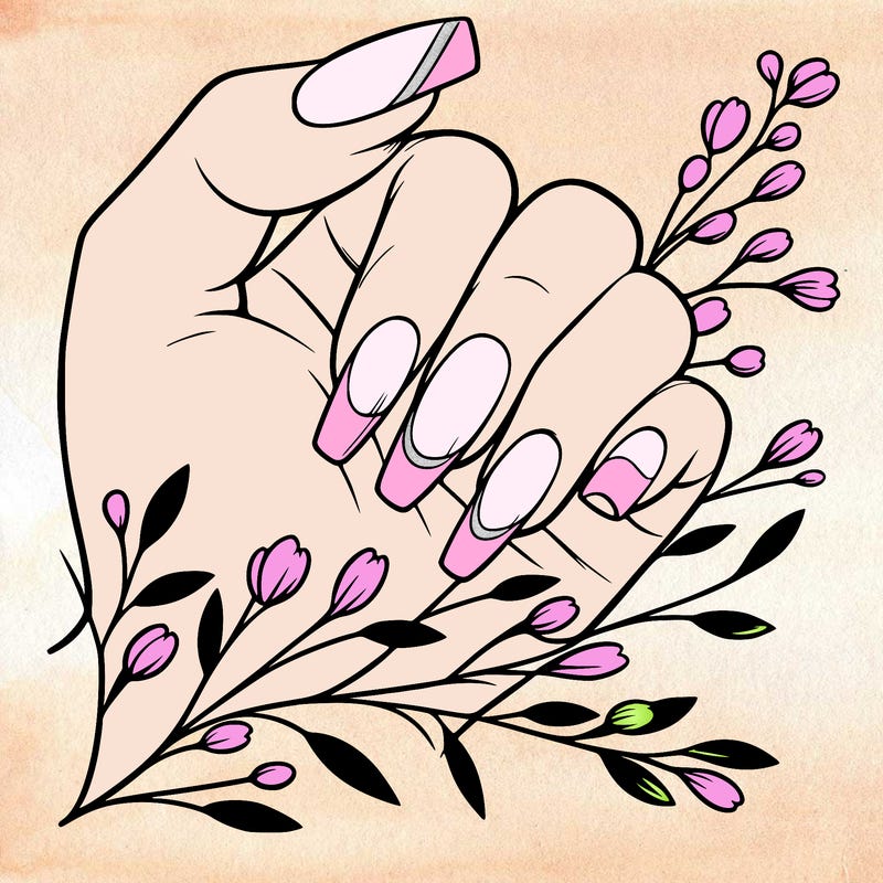 nails with french tip