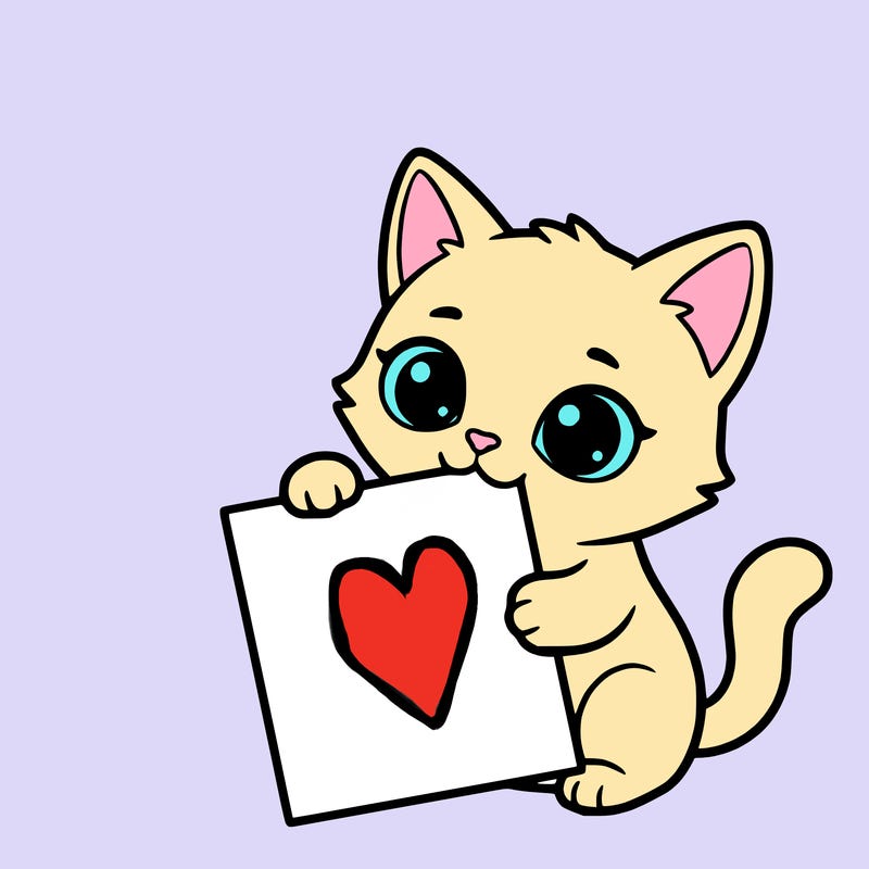 a small cat with a blank sheet of paper in its hand. the cat is sooooooo cute!