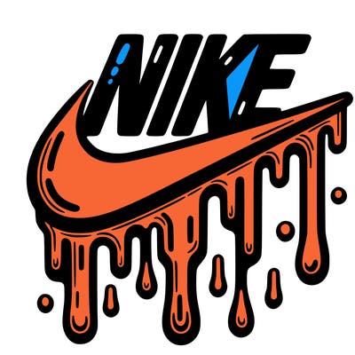 dripping nike logo