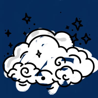 pink starry cloud sky