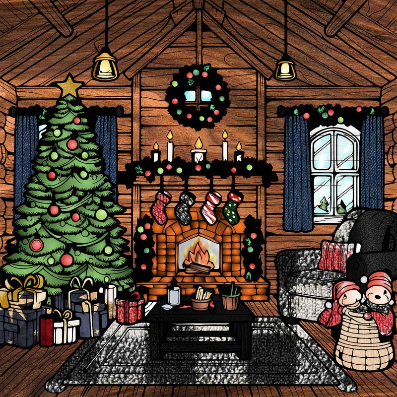 christmas house interior