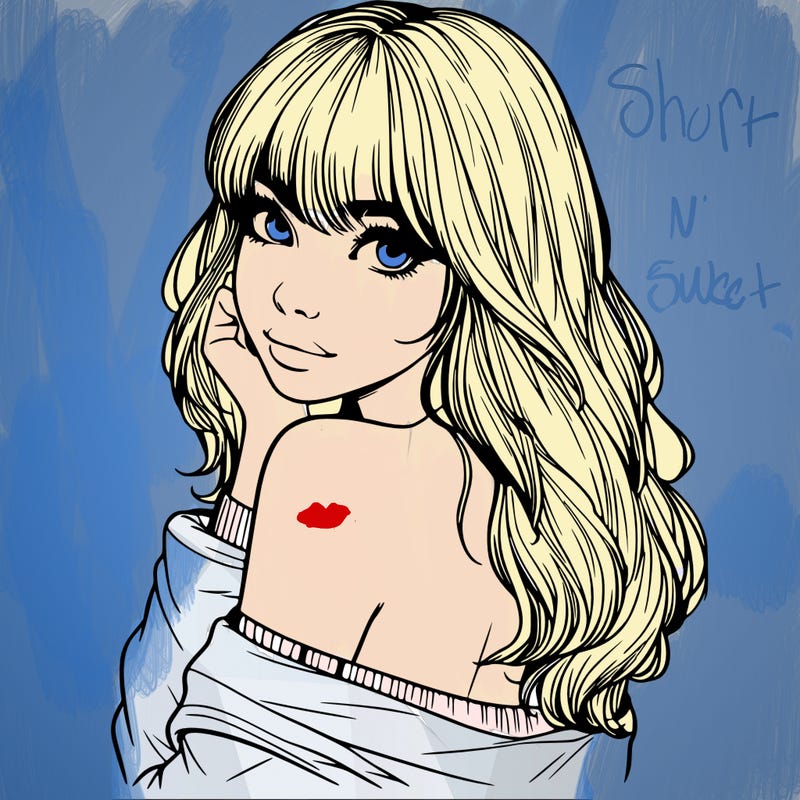 realistic girl with bangs looking over her shoulder